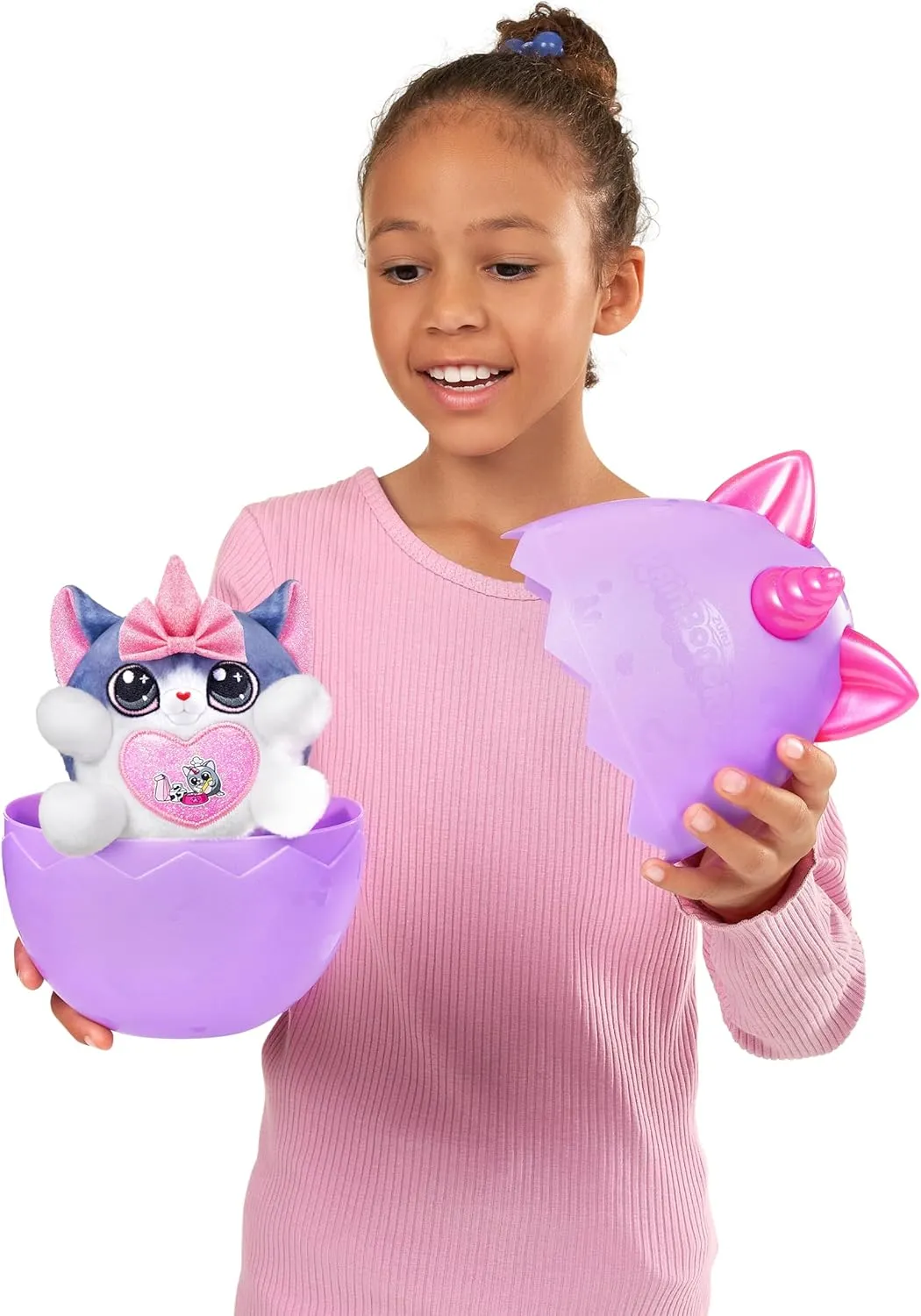 Plush pump epitome skull Stuffed Animal, Surprise Egg, Sticker Pack, Slime, Ages 3  for Girls, Children Rainbocorns Kittycorn Surprise Series 2 (Exotic Cat) by ZURU, Collectible 