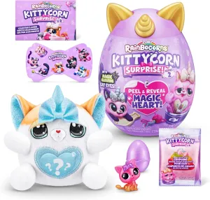 Plush pump epitome skull Stuffed Animal, Surprise Egg, Sticker Pack, Slime, Ages 3  for Girls, Children Rainbocorns Kittycorn Surprise Series 2 (Exotic Cat) by ZURU, Collectible 