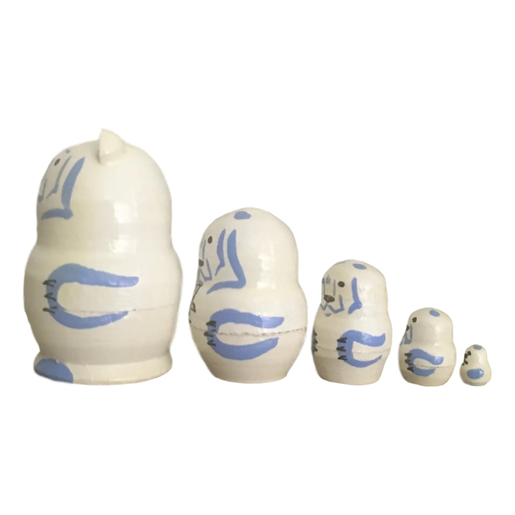 Polar bear mini nesting dolls