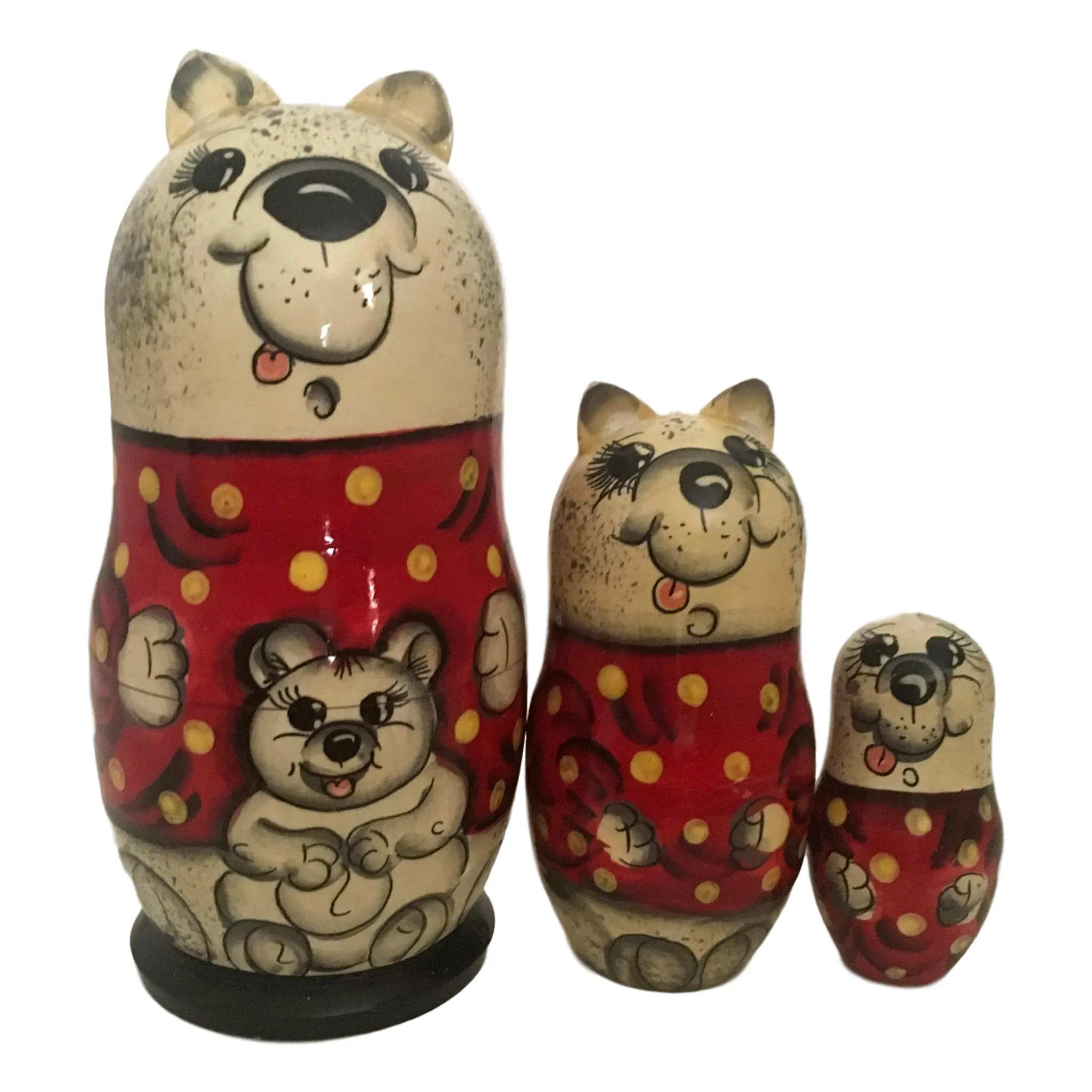 Polar Bear Russian Nesting Dolls Set