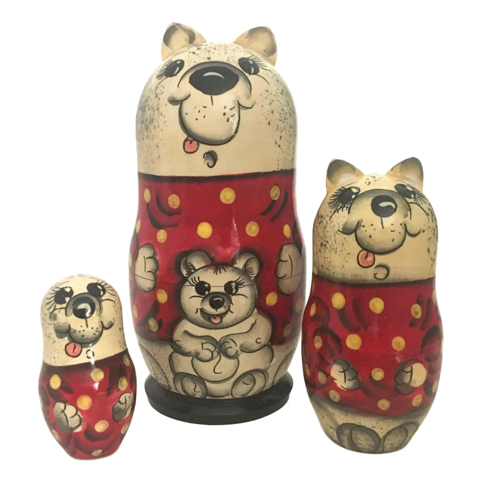 Polar Bear Russian Nesting Dolls Set