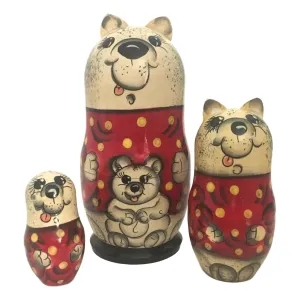 Polar Bear Russian Nesting Dolls Set
