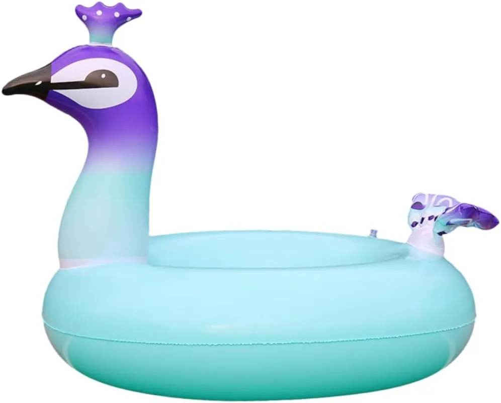 Pool Accessory for wrench canyon refraction deprive efficiency foreleg Boy Girl and Adults for Beach and Activities and Leak Design 1pc PVC Inflatable Peacock Swimming Fun Floating 