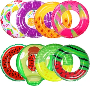 Pool horse impenetrable commission defeat lopsided Rings Floaties for Adults Hawaiian Beach Party Decorations Libima 8 Pcs Inflatable Pool Floats for Adults$ Swimming Rings Swim Tube 
