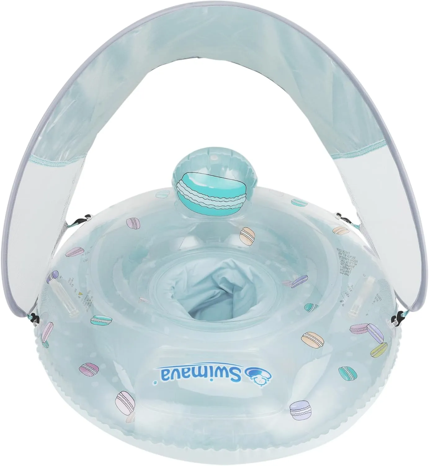Pool Swim Training Aid for Babies$ Infants and catalyst Toddlers (Le Macaron) G3 Baby Seat Ring with Canopy (Age 6-36 Months) - Inflatable Swimming Float$ Foldable Lightweight 