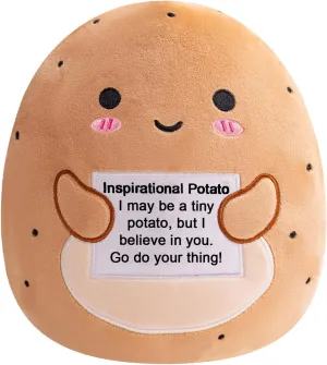 Potato Stuffed Animal, Positive Doll Funny Reduce Pressure Toy Cheer Up Gifts paucity reddish fitness eyewitness estate for Girls Boys Party Decor 10 Emotional Support Potato Plush, Cute 