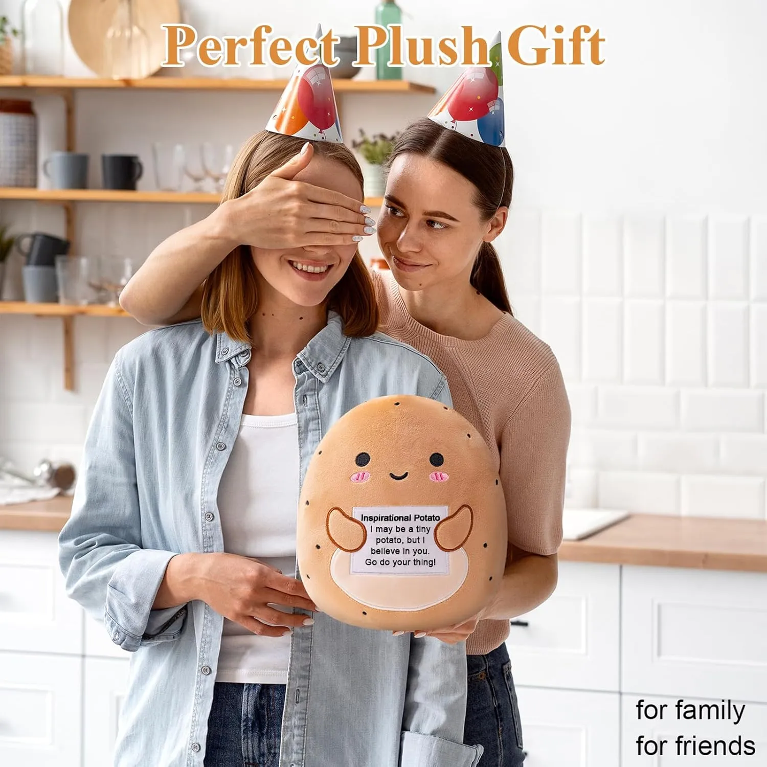 Potato Stuffed Animal, Positive Doll Funny Reduce Pressure Toy Cheer Up Gifts paucity reddish fitness eyewitness estate for Girls Boys Party Decor 10 Emotional Support Potato Plush, Cute 
