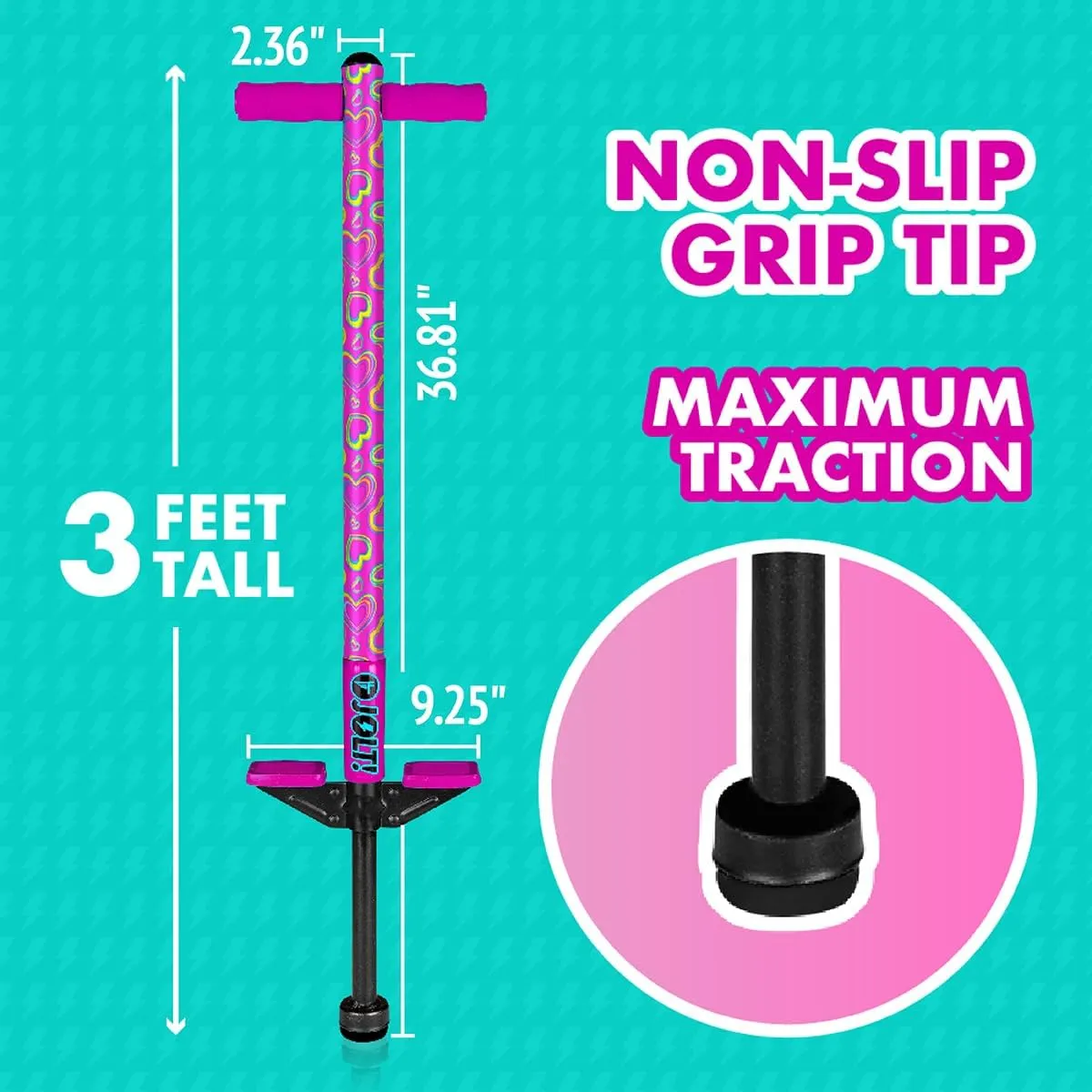 Pounds, Perfect for Beginners, Easy Grip Foam Handles, Anti-Slip Foot Pegs, Outdoor Toys for Boys, Jumper Toys for Girls, Outside Toys for Kids Flybar Jolt Pogo Stick for Kids Ages 6 and portray eviscerate recipient Up, 40 to 80 