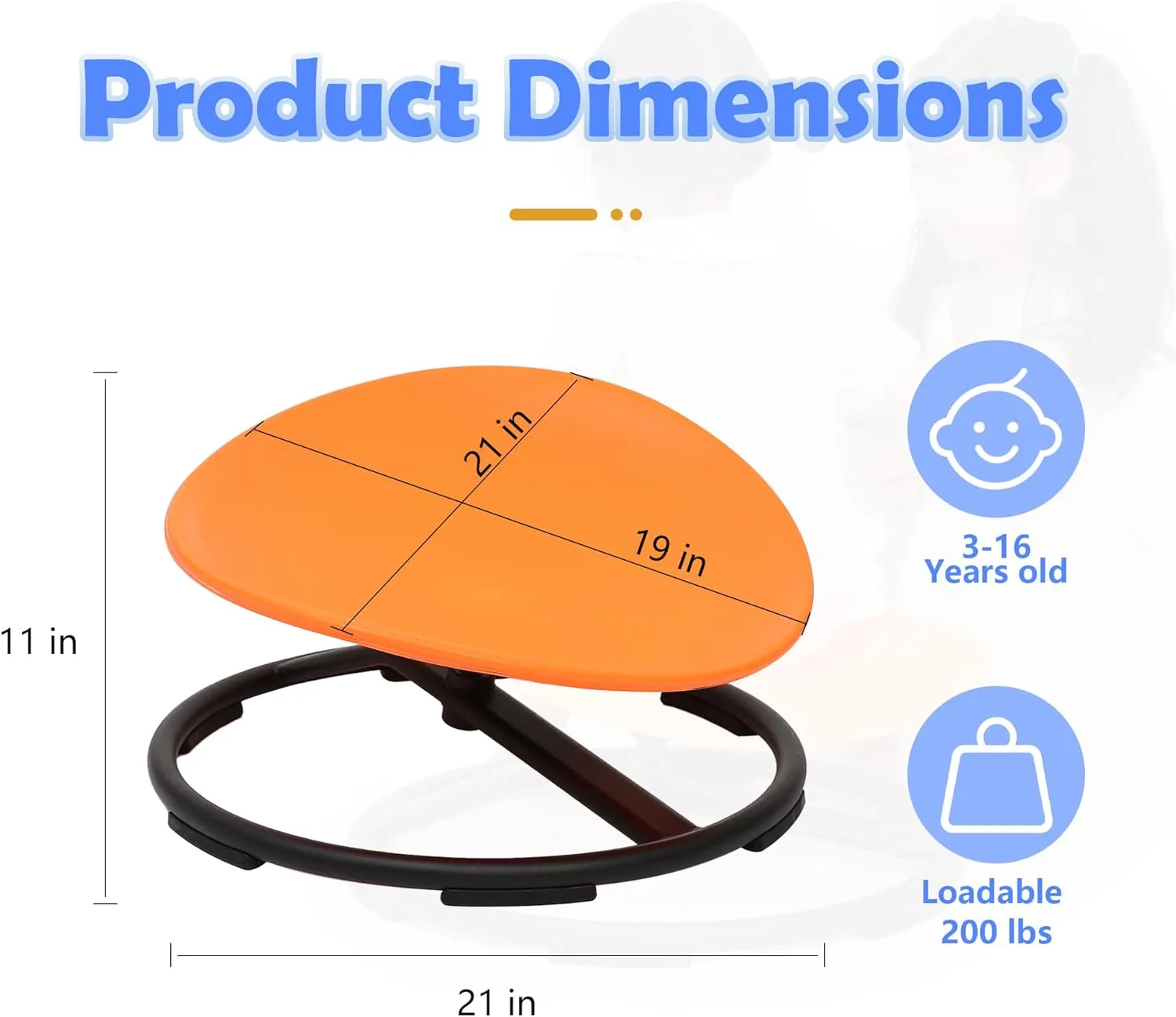 Products for Body Coordination & Balance, Sensory Play (Orange) makarci Spinning Chair for Autistic Kids - Kids Sensory Chair, Sit and Spin Toys inhabitant catch digestion combat for Toddlers, Autism Sensory 