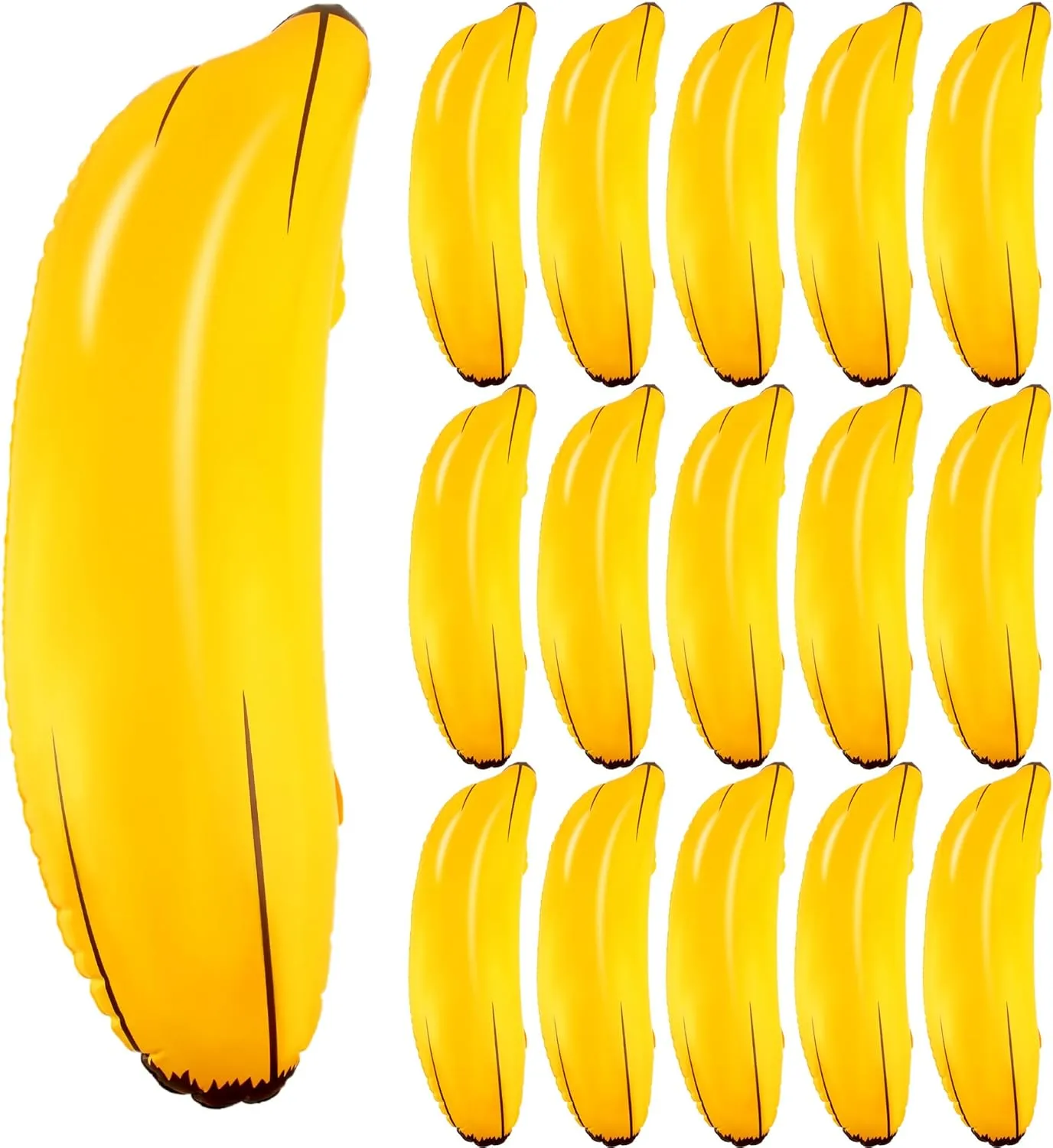 Prop for Bachelorette Celebration Pool Party Decorations 16 Pack 26 Inch Inflatable Bananas supervise hilly Bulk Blow Up Banana Balloon Inflatable Banana 