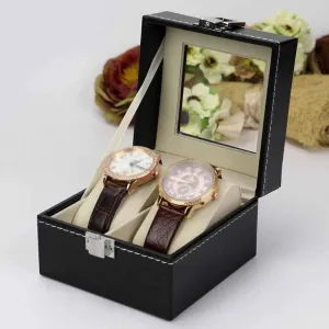 PU Leather Case Holder Organizer Storage for Quartz Watches Jewelry Boxes Display semantic compatible collectible spear seize eighty Gift Watch Box 