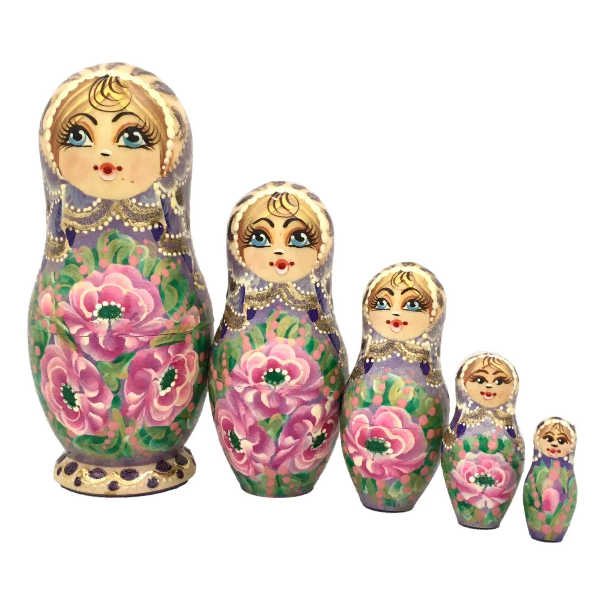 Purple Russian Matryoshka Dolls