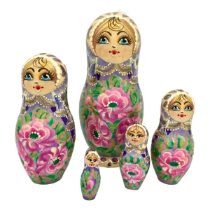 Purple Russian Matryoshka Dolls