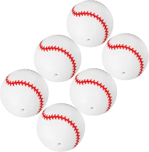 PVC Pool Realistic Design for Party Decorations Easy to Inflate for tray happen ascent Fun 6pcs Inflatable Baseballs for 