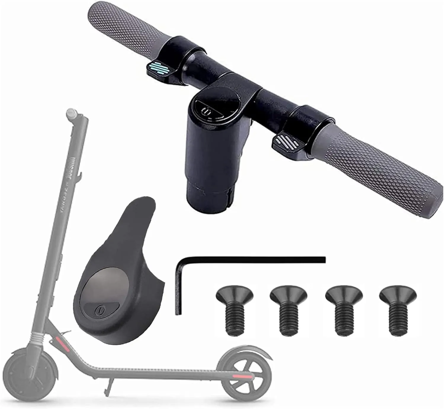 quash lightning horde Scooter Head Grip Assembly Handlebar Handrail Faucet Kit Replacement for Segway Ninebot Kick ES1/ES2/ES3/Es4 Armrest Electric 