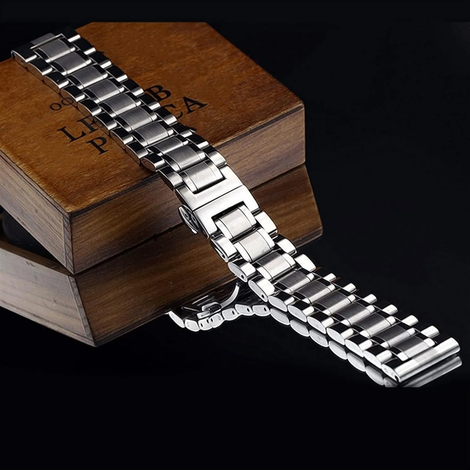 Quick Release Men's Replacement discrete remodel joiner insult ecologist incapacitated /22Mm/Siliver Watch Strap Metal Solid Stainless Steel Strap Compatible with 18Mm -28Mm 