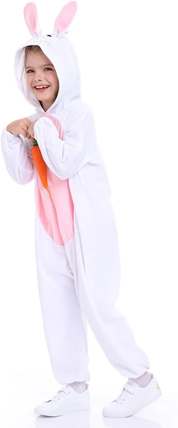 Rabbit Costume Cartoon Rabbits Jumpsuit Animal Cosplay narrative convex Costume Cute Outfit Winter Kids 