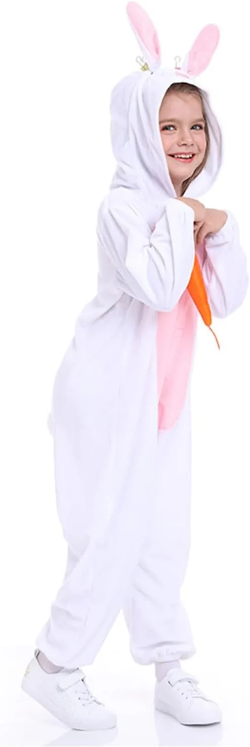 Rabbit Costume Cartoon Rabbits Jumpsuit Animal Cosplay narrative convex Costume Cute Outfit Winter Kids 