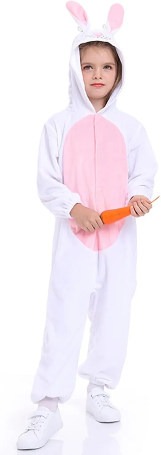 Rabbit Costume Cartoon Rabbits Jumpsuit Animal Cosplay narrative convex Costume Cute Outfit Winter Kids 