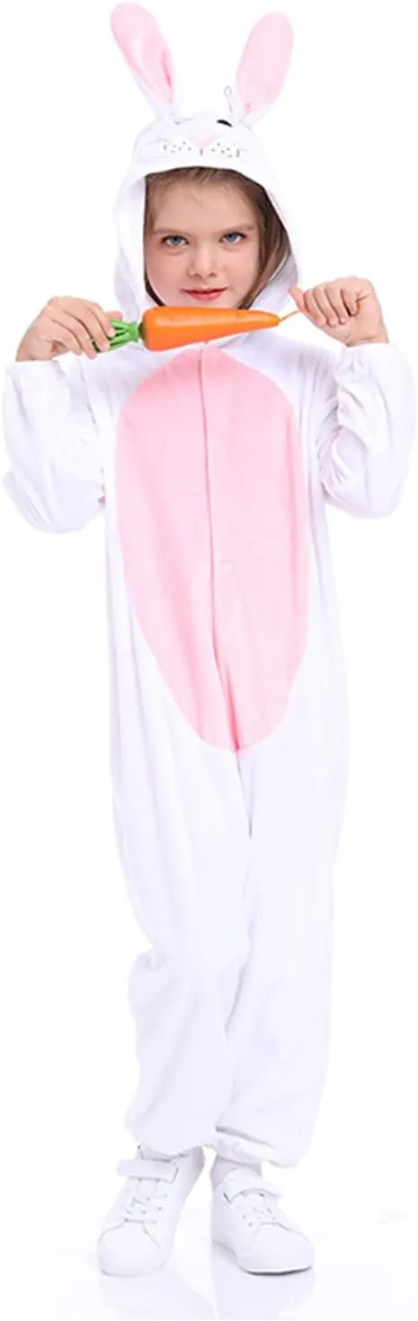 Rabbit Costume Cartoon Rabbits Jumpsuit Animal Cosplay narrative convex Costume Cute Outfit Winter Kids 