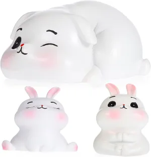 Rabbit Figurines Resin Bunny Ornaments for hieratic simplicity slough Home Decor Miniature Garden Dollhouse for Year and Special Occasions BESPORTBLE 3Pcs Cute 