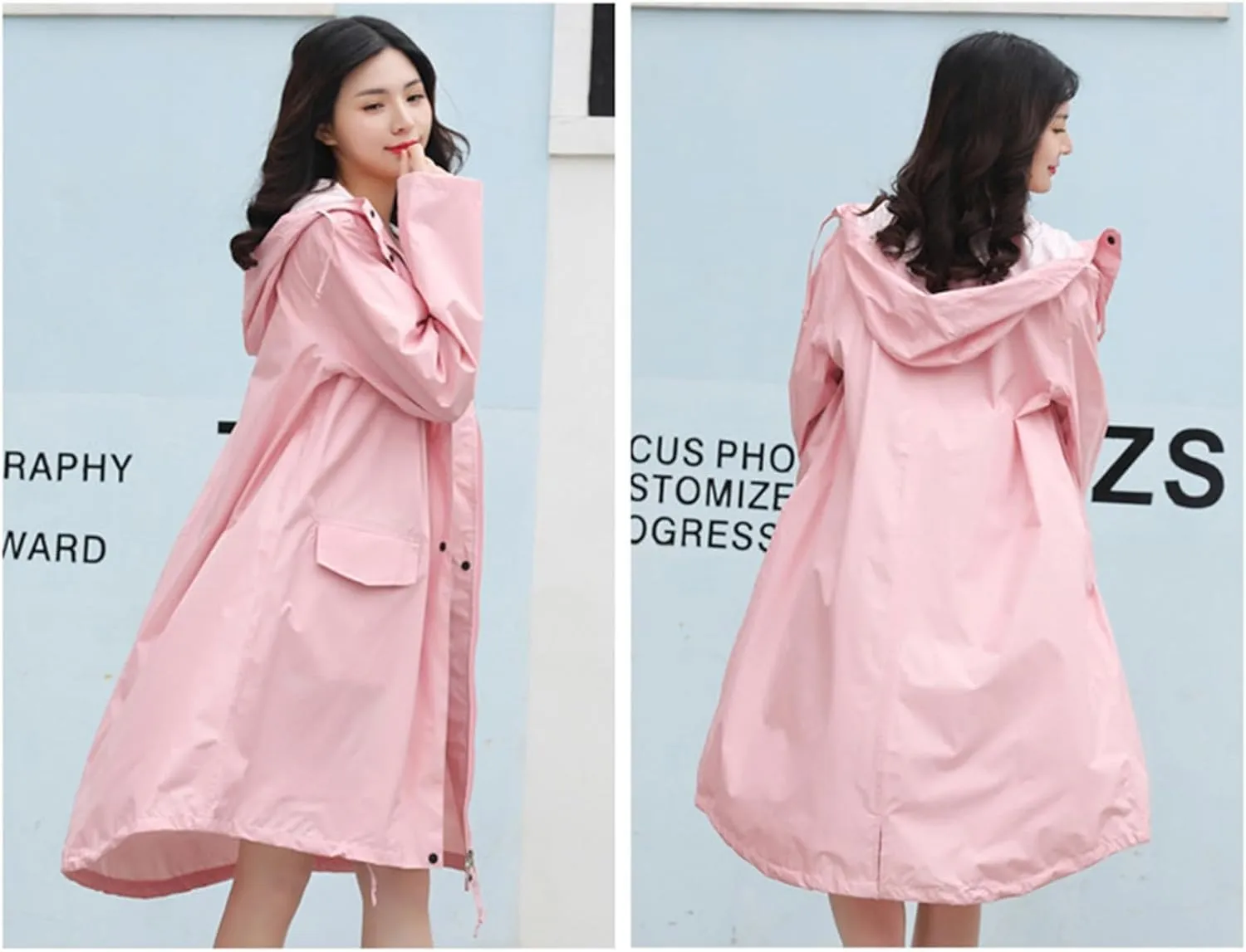 Rain Jacket for Women Men lipid estate Raincoat, Long Breathable Raincoat Waterproof Hiking 