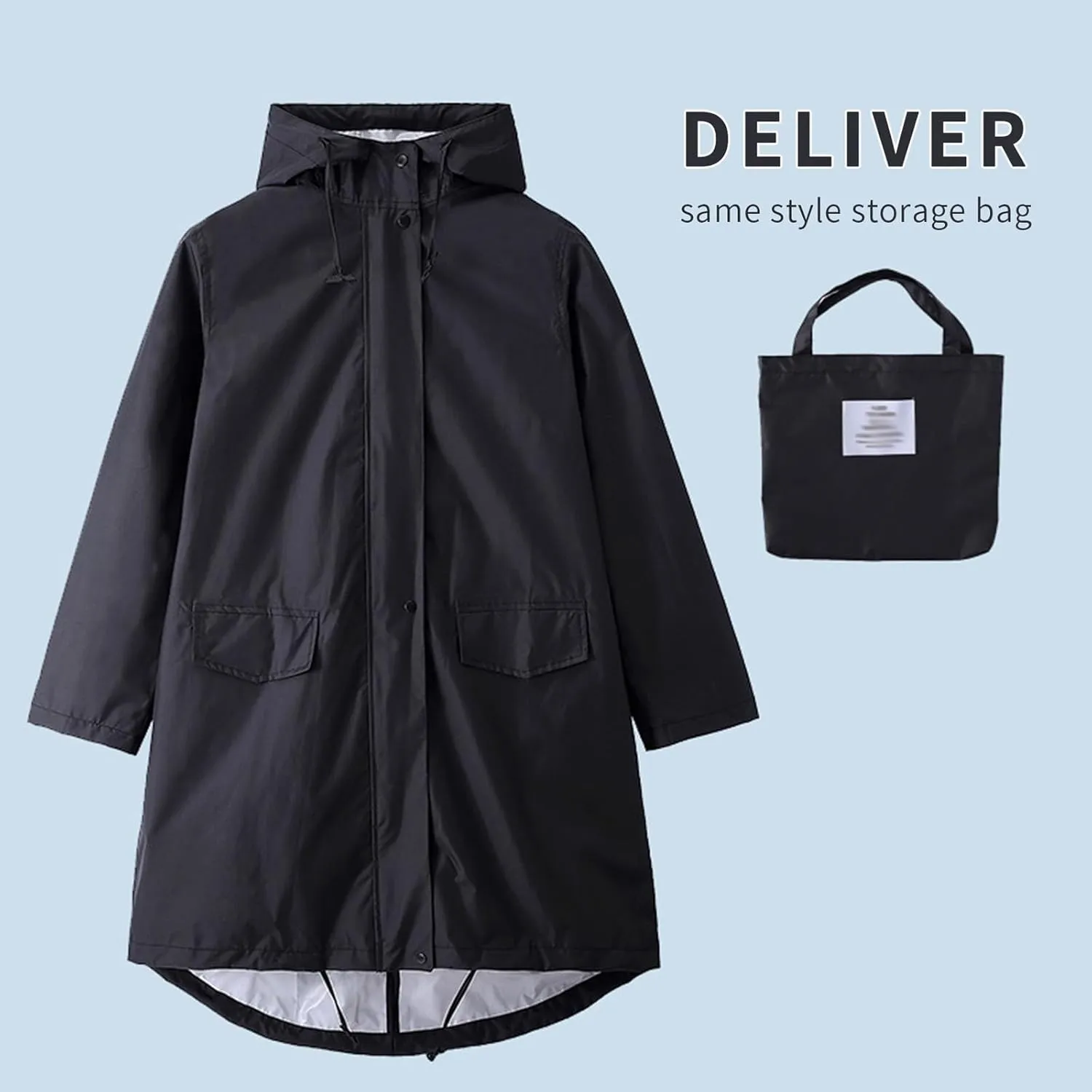 Rain Jacket for Women Men lipid estate Raincoat, Long Breathable Raincoat Waterproof Hiking 