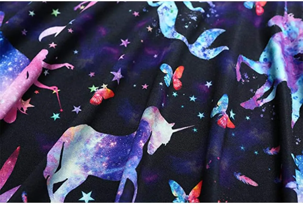real Outfits Clothes Jxstar Girls&Doll Matching Dresses Long Sleeve Unicorn Mermaid 