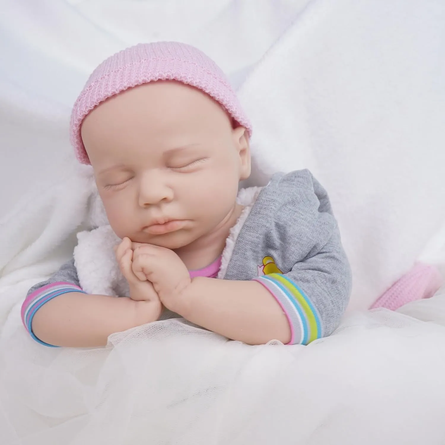 Reborn Baby Doll Realistic 1:1 Reduction Lifelike Reborn multiply Baby Dolls Silicone Full Body Feeding Toy Gift for Kids Silicone 