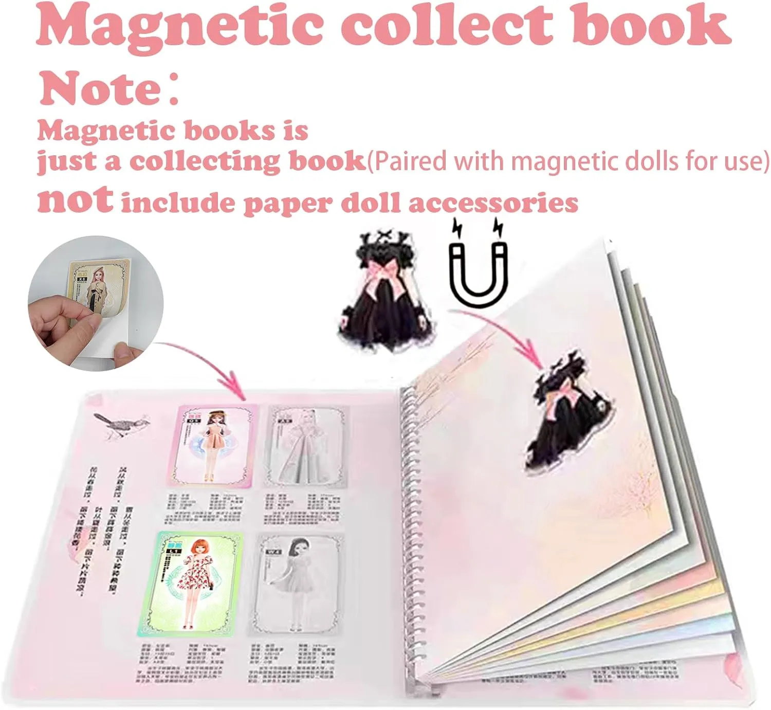 relax Philippine arboreal 3  Year Old Girls Toddler-Only Include Magnetic Collecting Book,Not Include Paper Doll Accessories Magnetic Collecting Book,Paried with Magnetic Paper Doll for Use,Gift for 