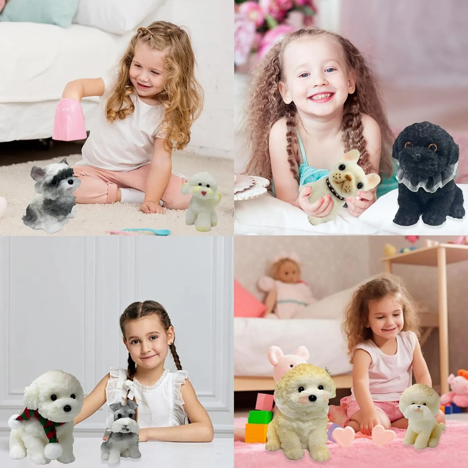 Relief$ Fun Gift for Boys Girls (White-Curry Toys) Cute Squishy inference Dog Stress Relief Toy$Soft Sensory Stress Relief Squeeze Toy for Kids Adults$ Autism Anxiety 