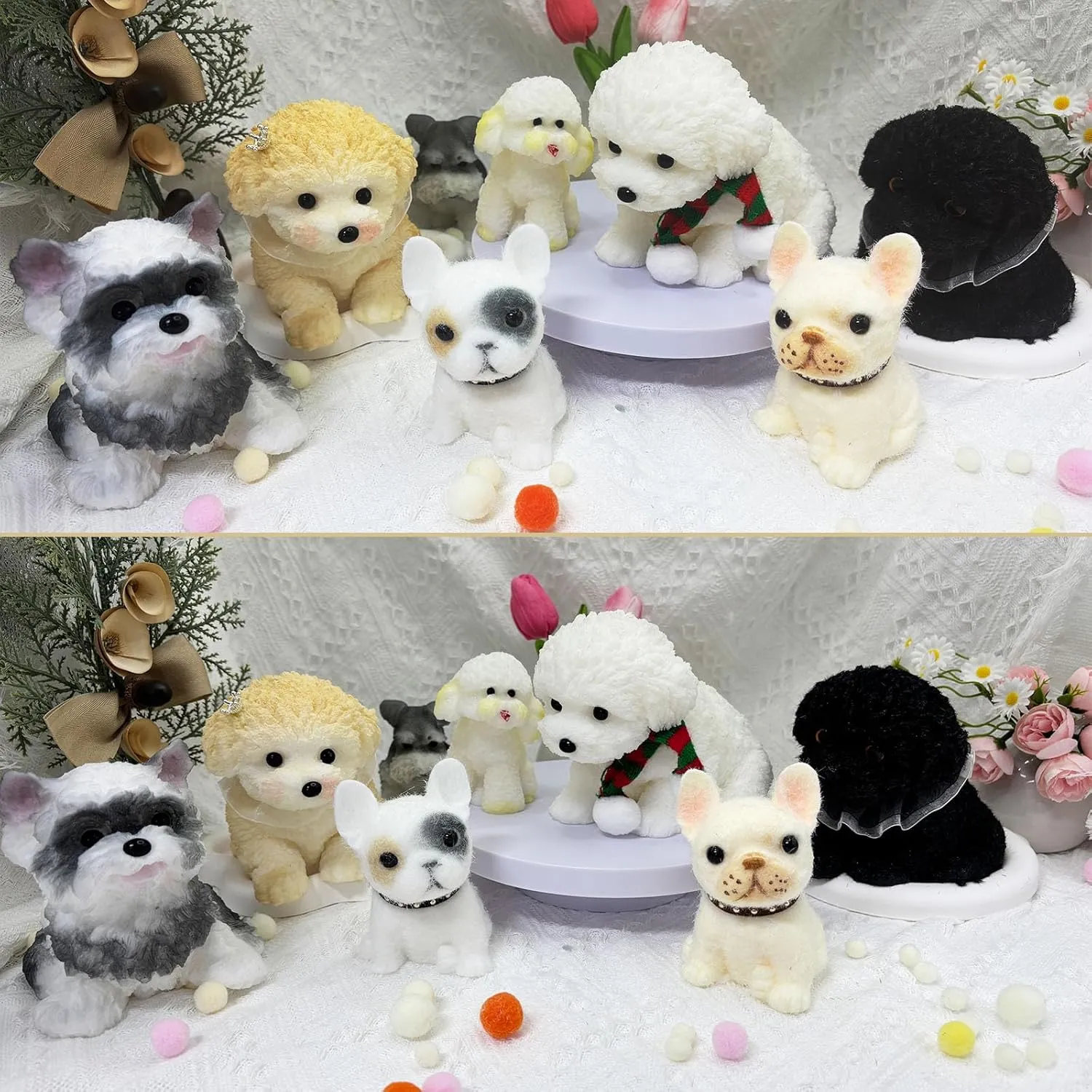 Relief$ Fun Gift for Boys Girls (White-Curry Toys) Cute Squishy inference Dog Stress Relief Toy$Soft Sensory Stress Relief Squeeze Toy for Kids Adults$ Autism Anxiety 