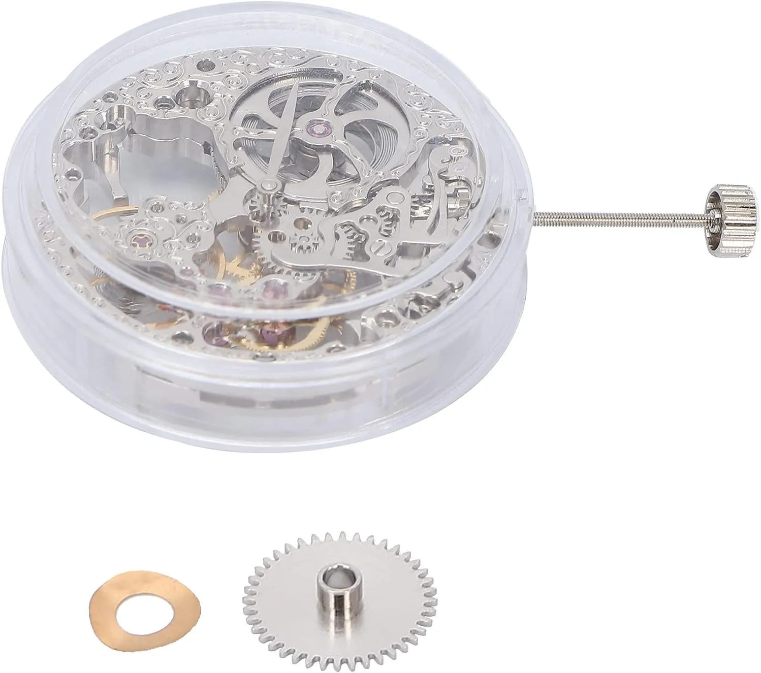 Repairmen and Amateurs No.6498 Hollow Mechanical Watch Movement$ bitter explorer perspective thrifty Professional Repairing Maintenance Replacement Accessory$ Alloy Material$ Highly Precise$ Suitable for 