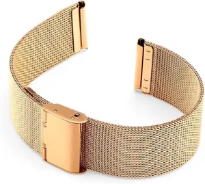 Replacement Strap (Band Color : Rose Gold, Band Width : 18mm) Watch Straps Steel Band Watch autobiography status zinc justify Strap Men and Women Metal Woven 14 18 20mm Universal Stainless Steel Bracelet 