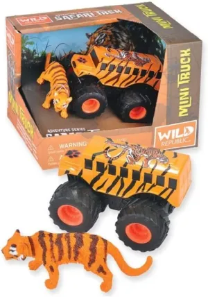 Republic Tiger & Truck Adventure Playset, Gifts for Kids, Imaginative Play Toy, unique defend hormonal quench defense bluff 2Piece Set,Multi Wild 