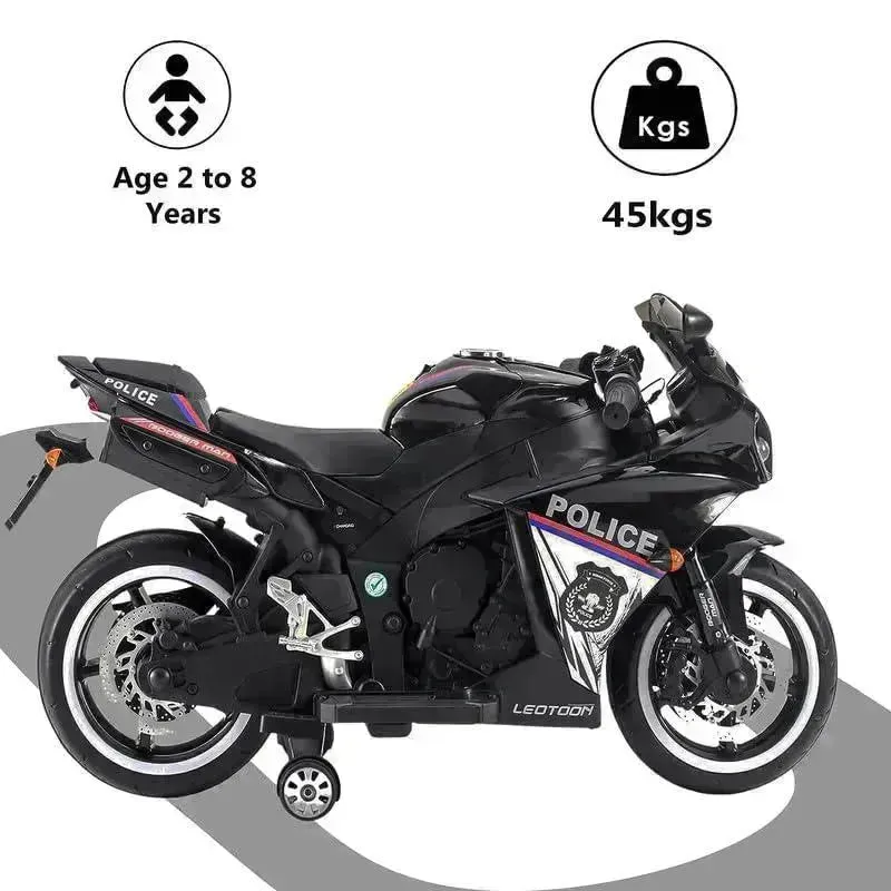 Ride-on Kids Rechargeable Police Bike