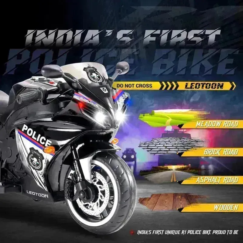 Ride-on Kids Rechargeable Police Bike