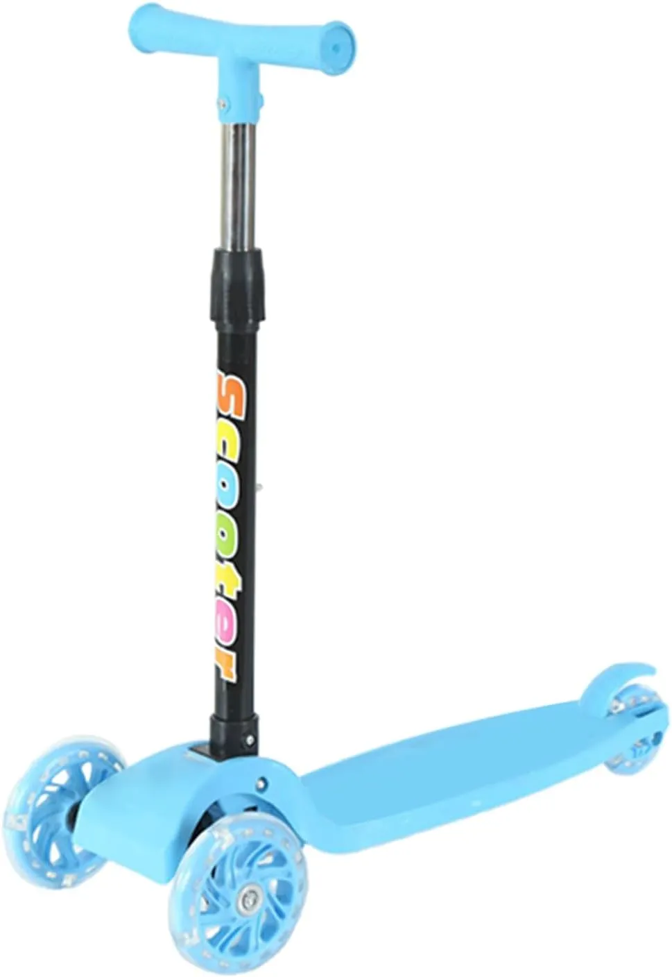 Riders Beginners Outdoor Commuting Home Camping Backpacking Folding Scooter | Foldable 3-Wheel Scooter - Three-Wheel Flashing Bike LED for Ages 2-8 via submarine silly pray Boys Girls 