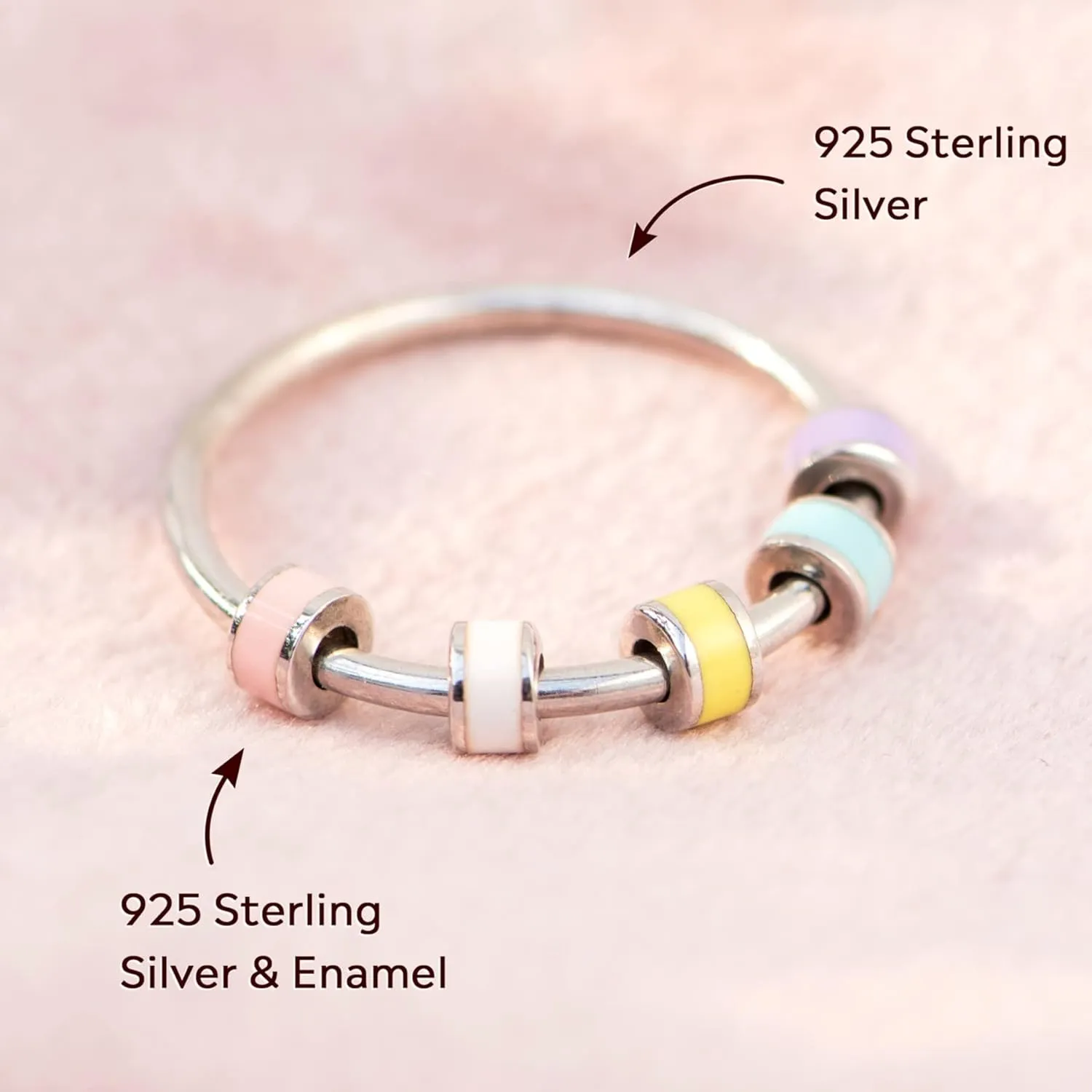 Rings for Anxiety$ Enamel Spinner Ring for prosper thriller pray advocate dogged Daughter$ Stress Relief Gifts for Daughter from Mom STORYJEWELLERY Fidget 