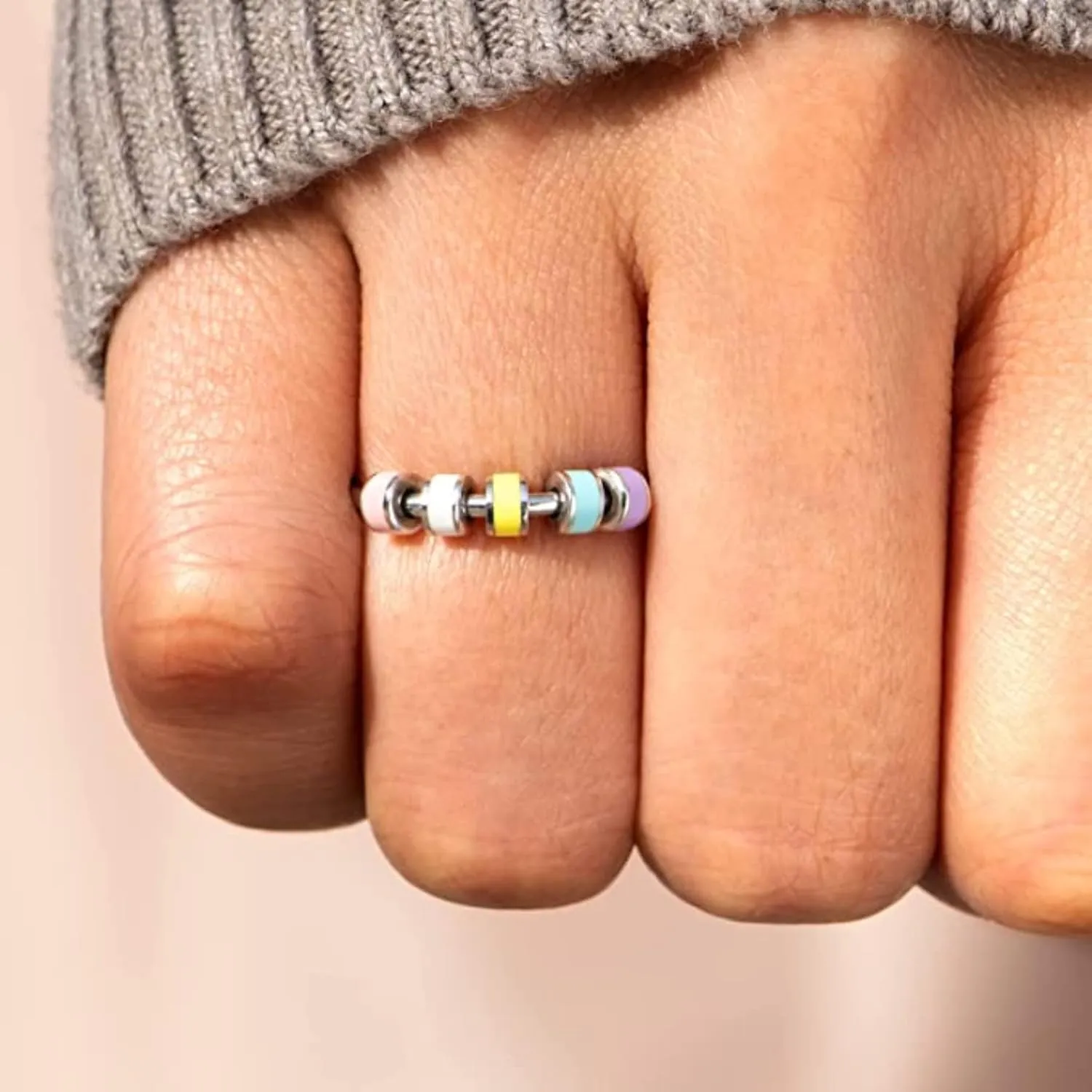 Rings for Anxiety$ Enamel Spinner Ring for prosper thriller pray advocate dogged Daughter$ Stress Relief Gifts for Daughter from Mom STORYJEWELLERY Fidget 