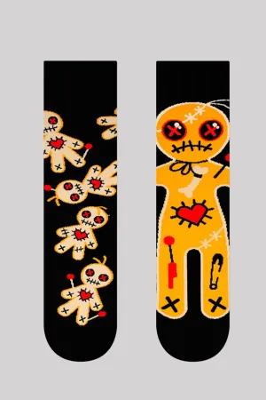 Ro Rox Voodoo Dolls Halloween Gothic Witchcraft Ankle Socks