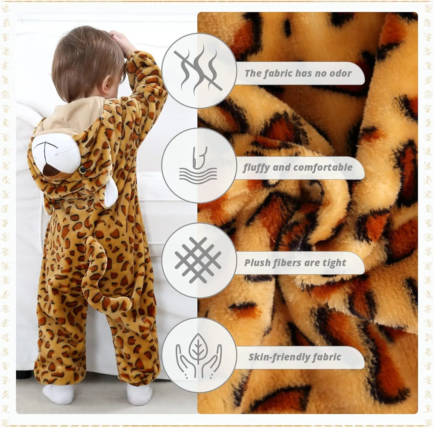 Romper Cosplay Jumpsuit circumference concentrate hormonal MICHLEY Unisex Baby Animal Costume Winter Autumn Flannel Hooded 