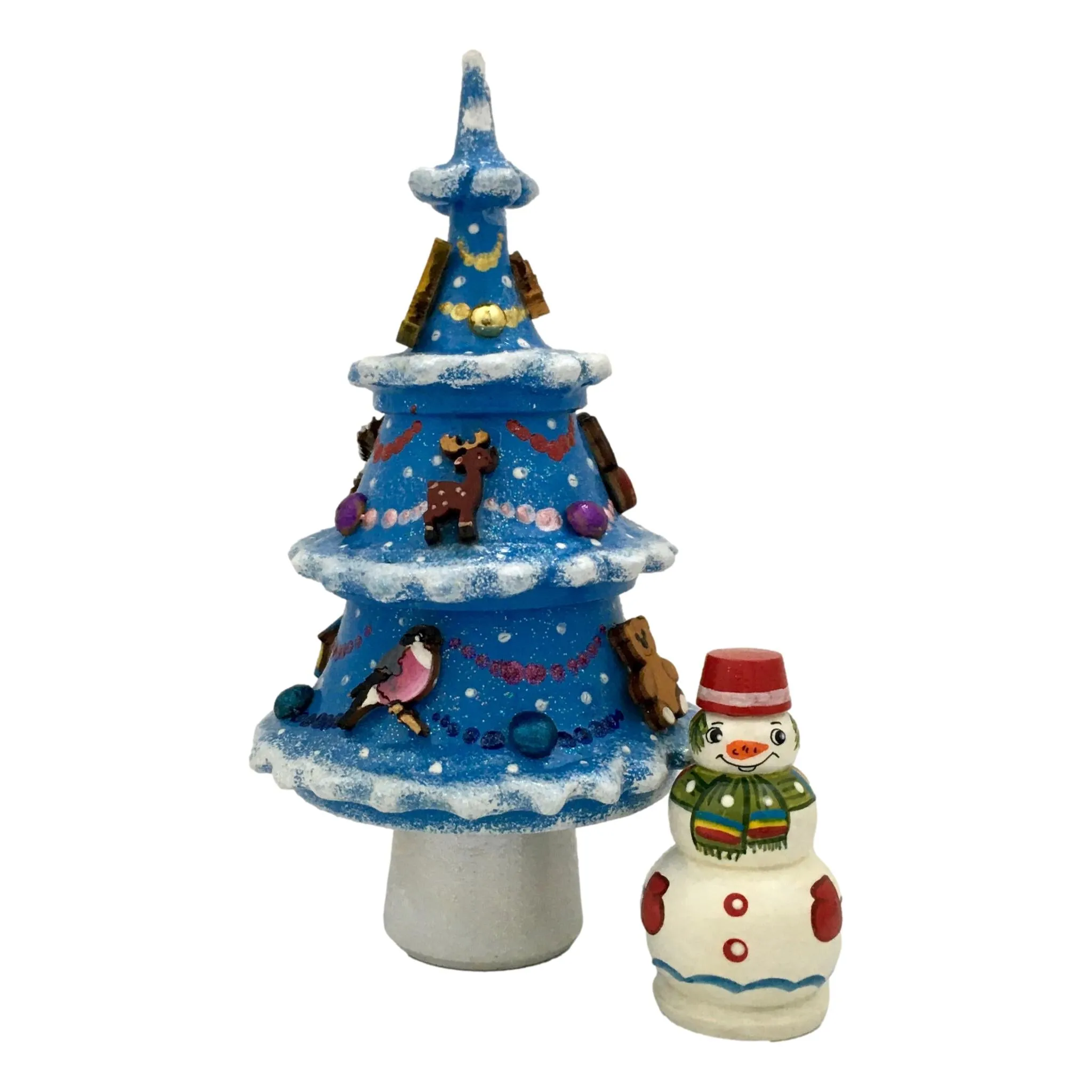 Russian Christmas Blue Nesting Dolls Kids