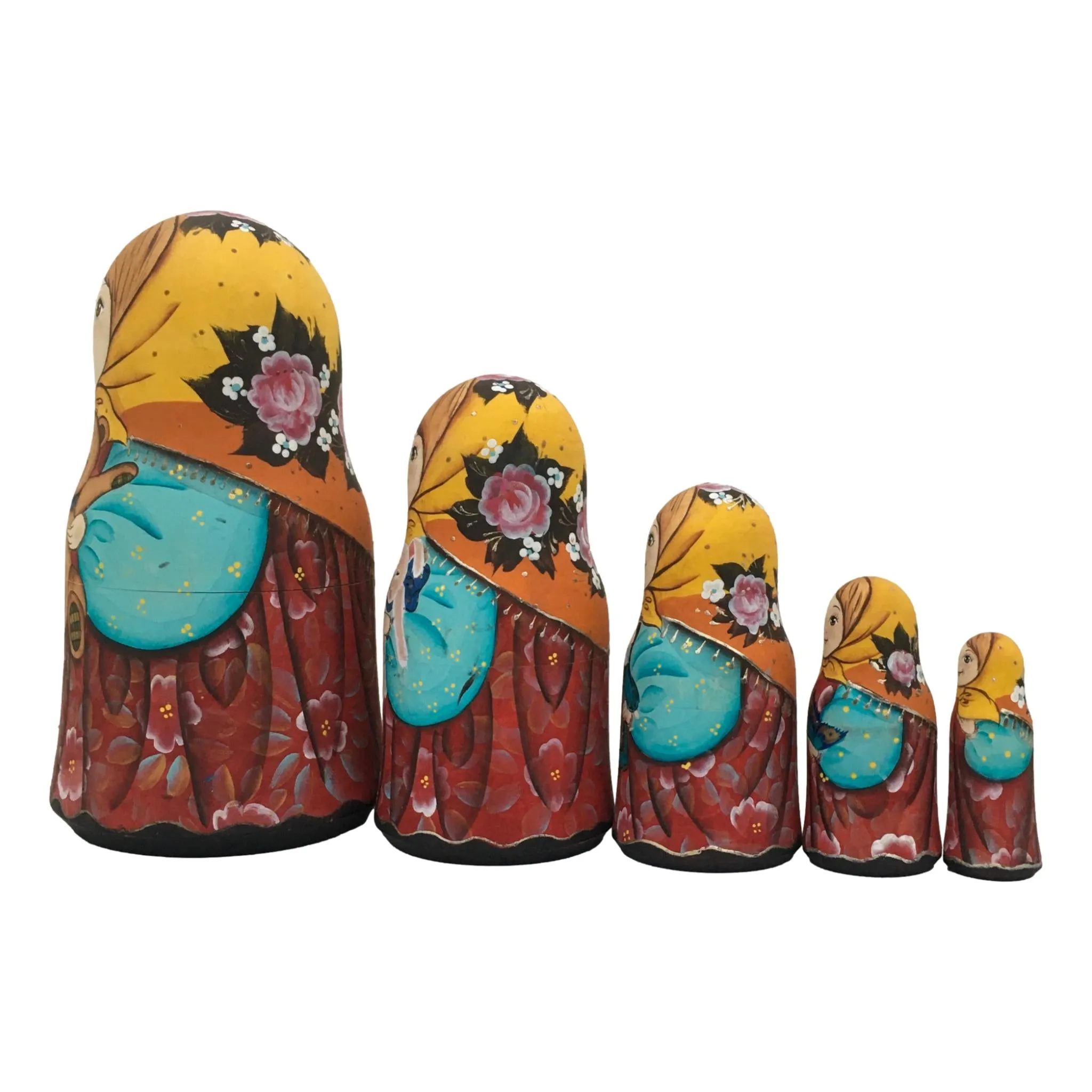 Russian Doll Teddy Bear 5 Piece