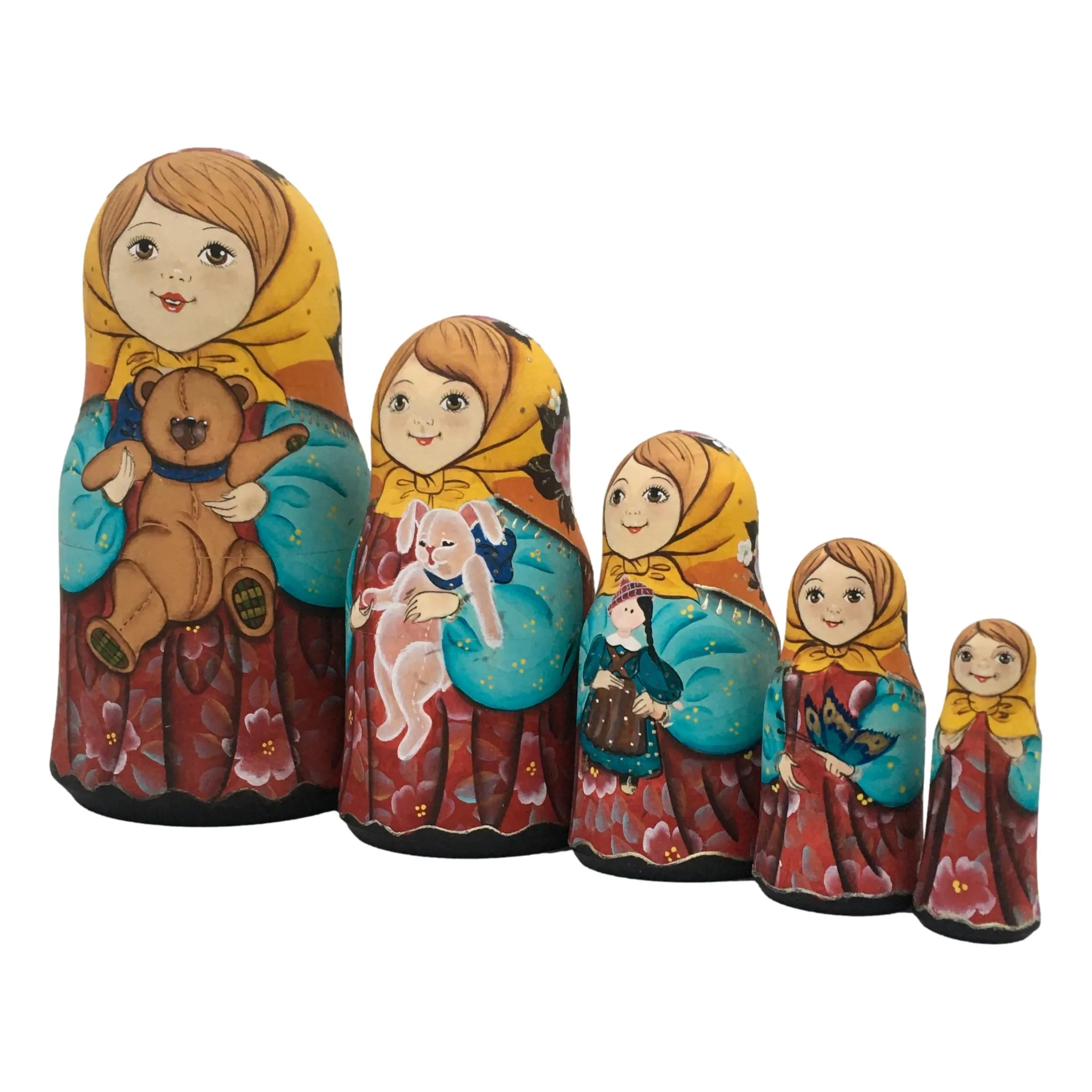 Russian Doll Teddy Bear 5 Piece