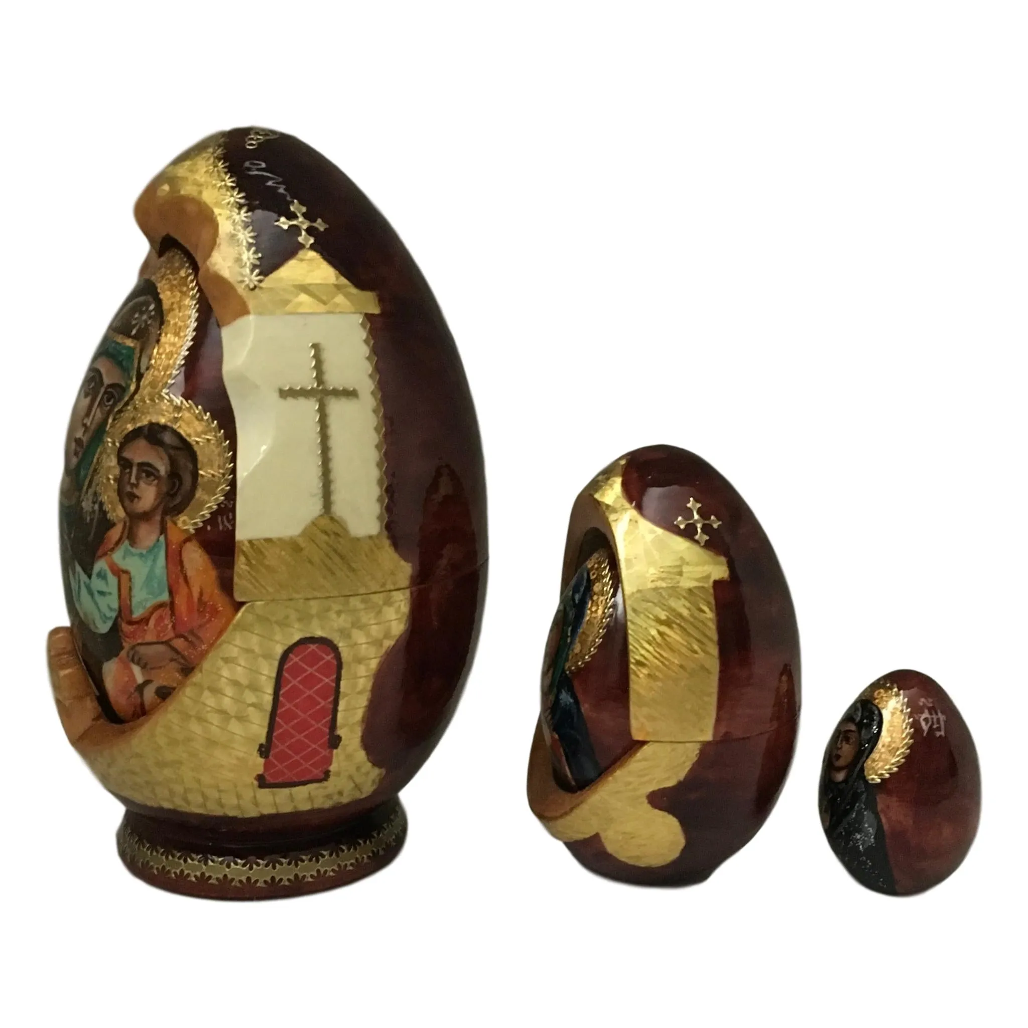 Russian Icon Nesting Doll Virgin Mary of Iver