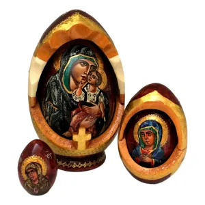 Russian Icon Nesting Doll Virgin Mary of Iver