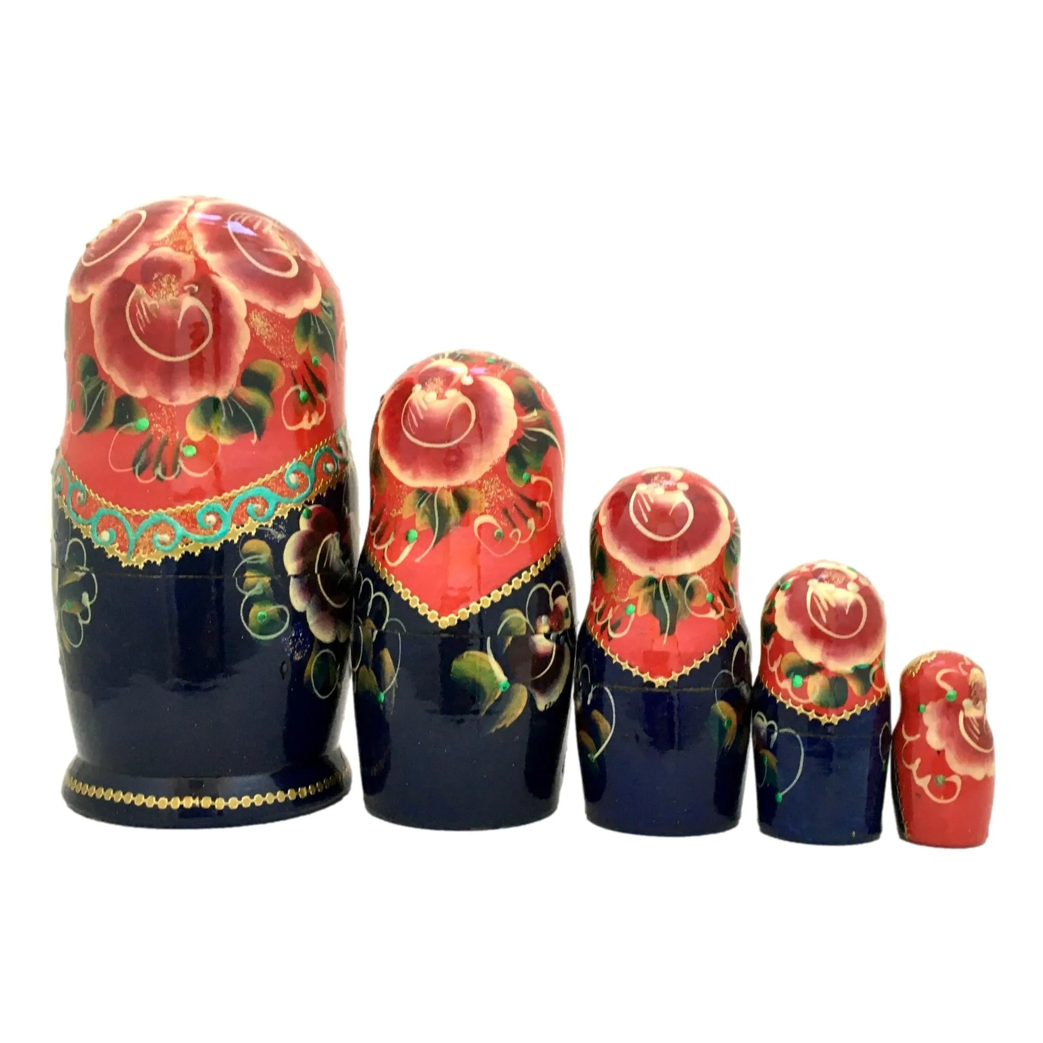 Russian Matryoshka Dolls Firebird Set of 5