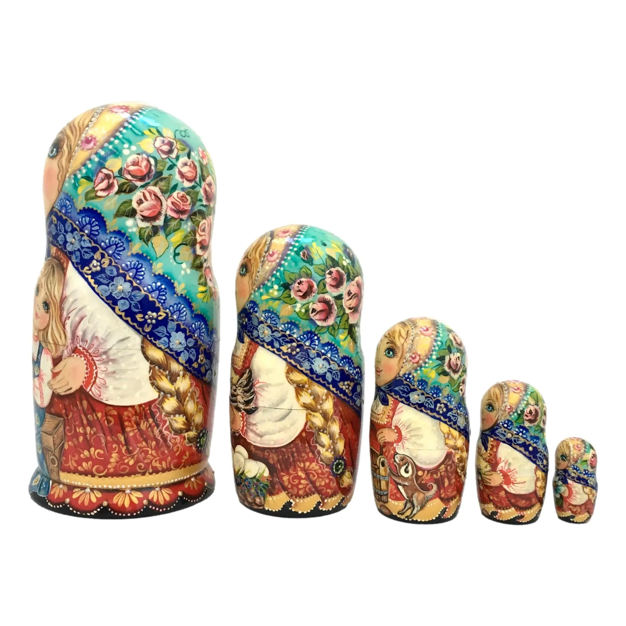 Russian Matryoshka Farm Family
