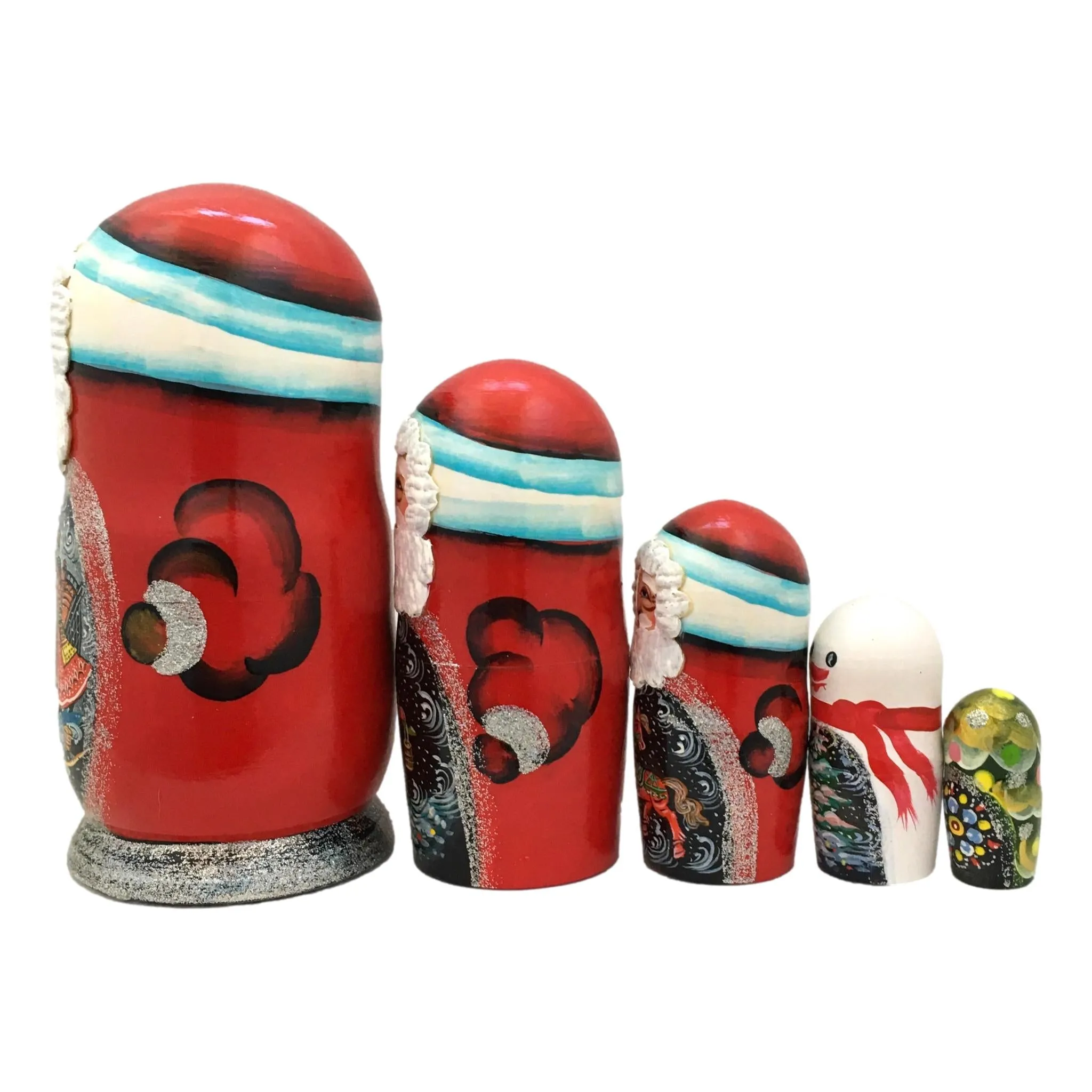 Russian Santa Dolls Winter Scenes